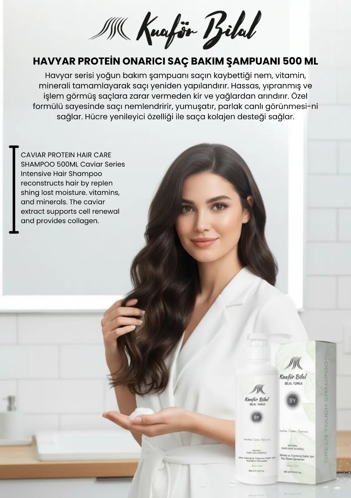 HAVYAR PROTEİN ONARICI SAÇ BAKIM ŞAMPUANI 500 ML