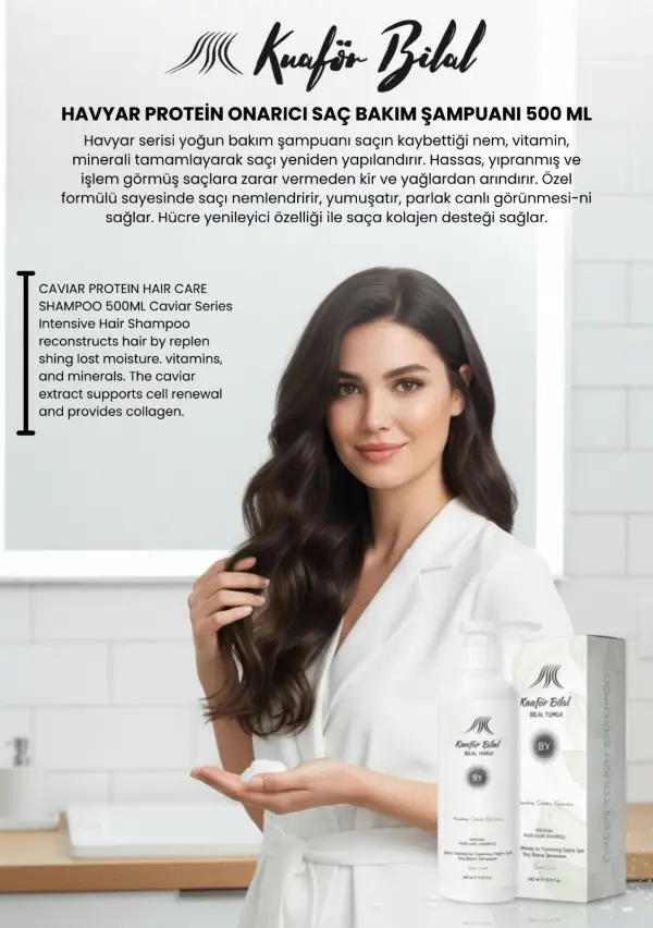 HAVYAR PROTEİN ONARICI SAÇ BAKIM ŞAMPUANI 500 ML
